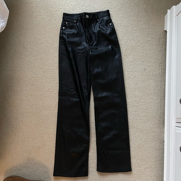 Zara Pants & Jumpsuits Zara Leather Pants Poshmark